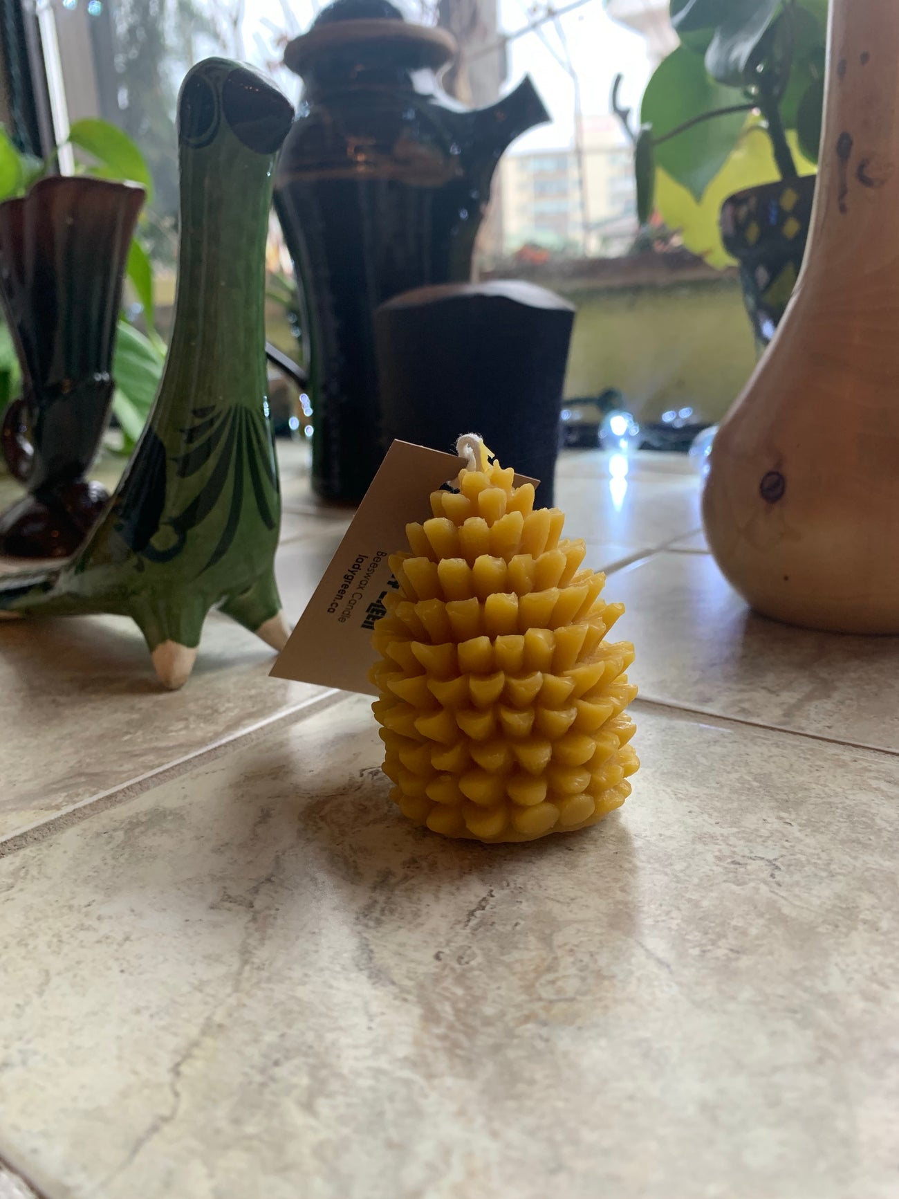 Small Yellow Beeswax Pinecone