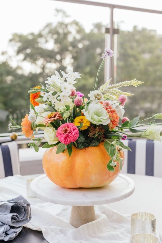 DIY Thanksgiving Pumpkin Floral Arrangement Workshop
